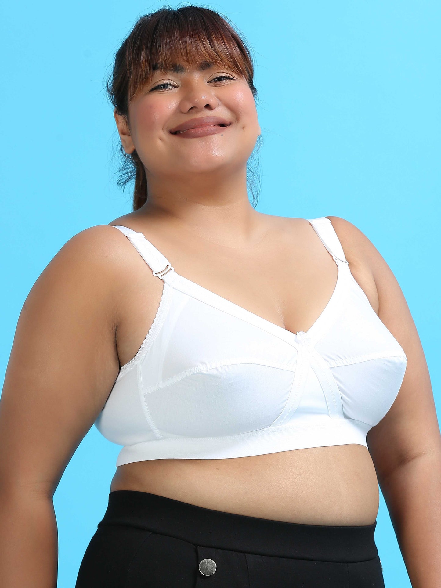 White Double Layered Full Coverage Plus Size Bras